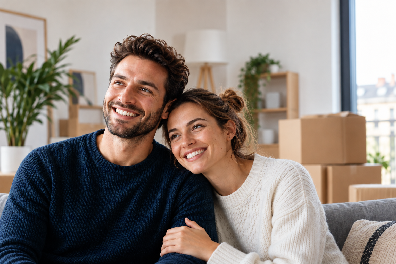 Julien et Camille dans leur premier appartement
